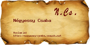 Négyessy Csaba névjegykártya