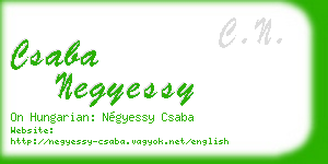 csaba negyessy business card